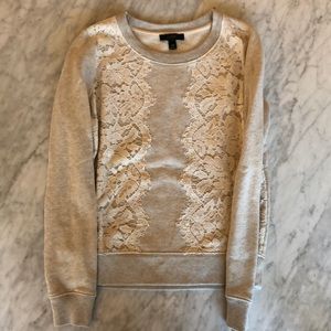 J Crew lace sweatshirt